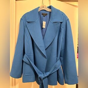 Blue wrap blazer